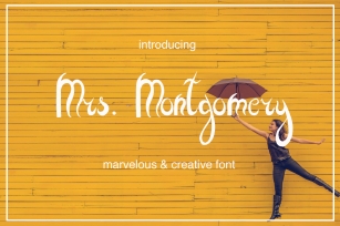 Mrs. Montgomery Brush Font Font Download