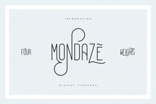 Mondaze Typeface - 4 Weights Font Download