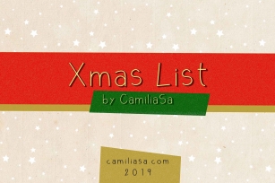 Xmas List Regular - A festive handwritten script font ! Font Download
