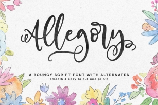 Allegory - a fun and curly script font! Font Download