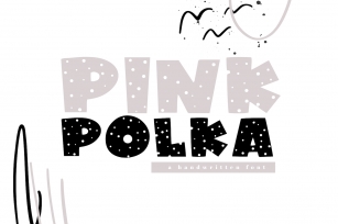 Pink Polka - A Bold Polka Dot Font Font Download