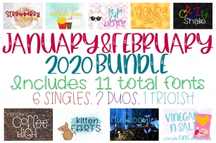 The January February 2020 Bundle Font Download