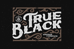 True Black typeface Font Download