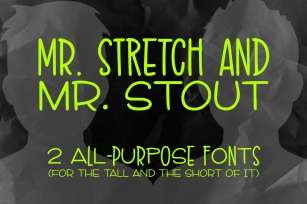 Mr. Stretch & Mr. Stout Font Duo Font Download