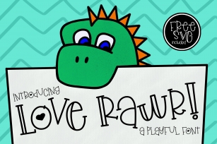 Love Rawr a playful font Font Download