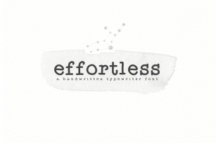 Effortless - A Typewriter Font Font Download