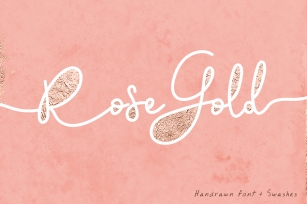 Rose Gold Font and Swatches Font Download