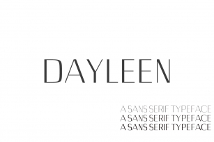 Dayleen Sans Serif Font Family Font Download