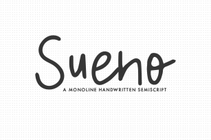 Sueno - A Monoline Semi-Script Font Download