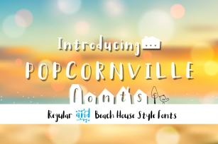 Popcornville font and beach house style - two style fonts Font Download