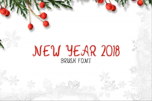 New Year 2018 Brush Font Font Download