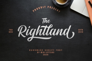 Rightland - Modern Bold Script Font Download
