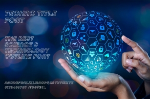 Techno Title Outline Font Download