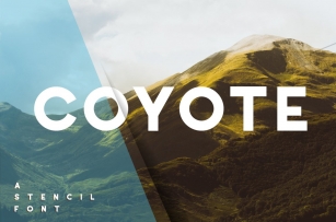 Coyote - a crazy & retro font family with optional stencils Font Download