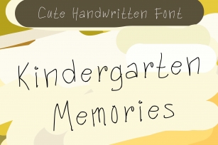 Kindergarten Memories | Child Handwriting Font Download