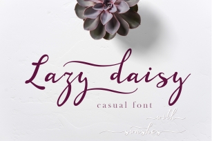 Lazy Daisy - calligraphy font with swashes Font Download
