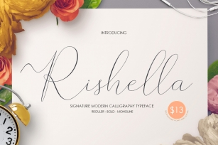 Rishella Signature Font Font Download