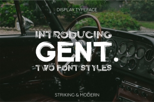 Gent. Display brushed typeface. Striking and modern. Font Download