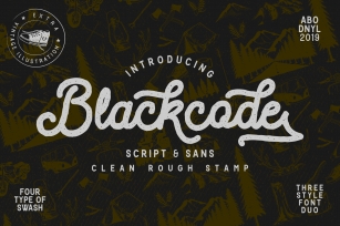 Blackcode -vintage duo- Font Download