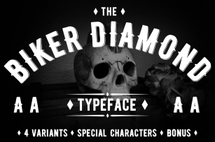 Biker Diamond Typeface Font Download
