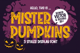 Mister Pumpkins | Bonus Vector Font Download