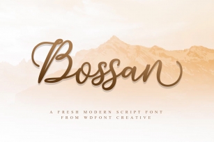 Bossan | A Fresh Modern Script Font Download