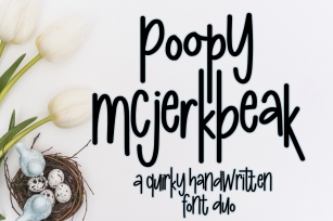 Poopy McJerkbeak Font - A quirky handwritten font duo Font Download
