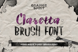 Claretta Brush Ink Font Font Download