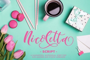 Nicoletta Script - A Handwritten, Multilingual Script Font Font Download