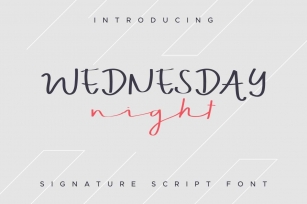 WEDNESDAY night Font Download