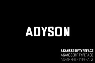 Adyson Sans Serif Typeface Font Download
