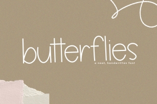 Butterflies - A Thin Handwritten Font Font Download