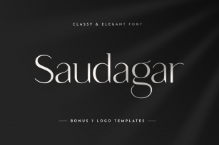Saudagar Display Font & 7 Bonus Logo Font Download