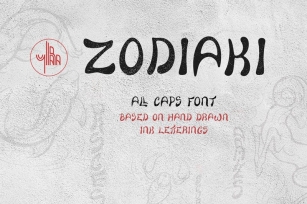 Zodiaki font, based on hand drawn letterings, TTF, OTF, SVG Font Download