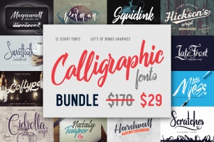 Calligraphic fonts Bundle Font Download