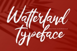 Watterland Typeface | Modern Handwriten Script Font Download
