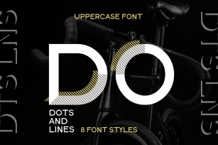DOTS & LINES uppercase modern font Font Download