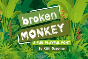 Broken Monkey - playful font Font Download