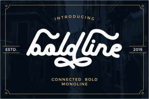 boldline - monoline bold typeface Font Download