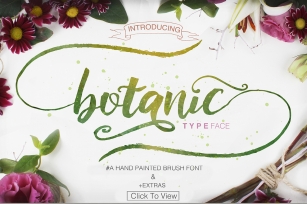 Botanic Swashes Font & Extras Font Download