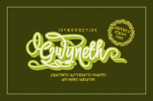 Gwyneth | modern script layered Font Download