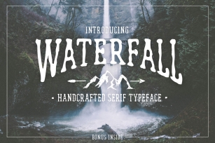 Waterfall. Handcrafted Font (+bonus) Font Download