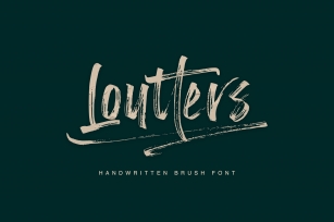 Loutters | Handwritten Brush Font Font Download