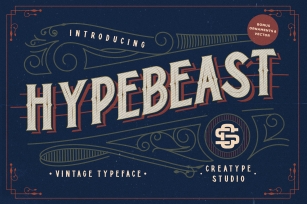 Hypebeast - Layered Font & Ornaments Font Download