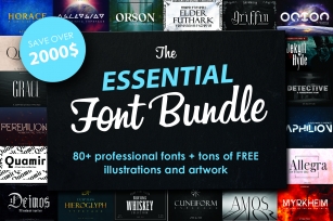 FONT BUNDLE - Over 80 professional fonts Font Download