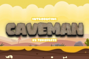 Caveman - Prehistoric display font Font Download