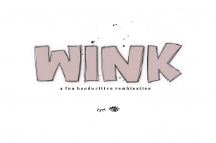 WINK - A Bold & Fun Handwritten Font Font Download