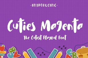 Cuties Magenta - Playful Font - Font Download