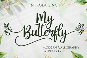 My Butterfly // Modern Calligraphy Font Download