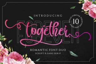 Forever Together - Romantic Font Duo Font Download